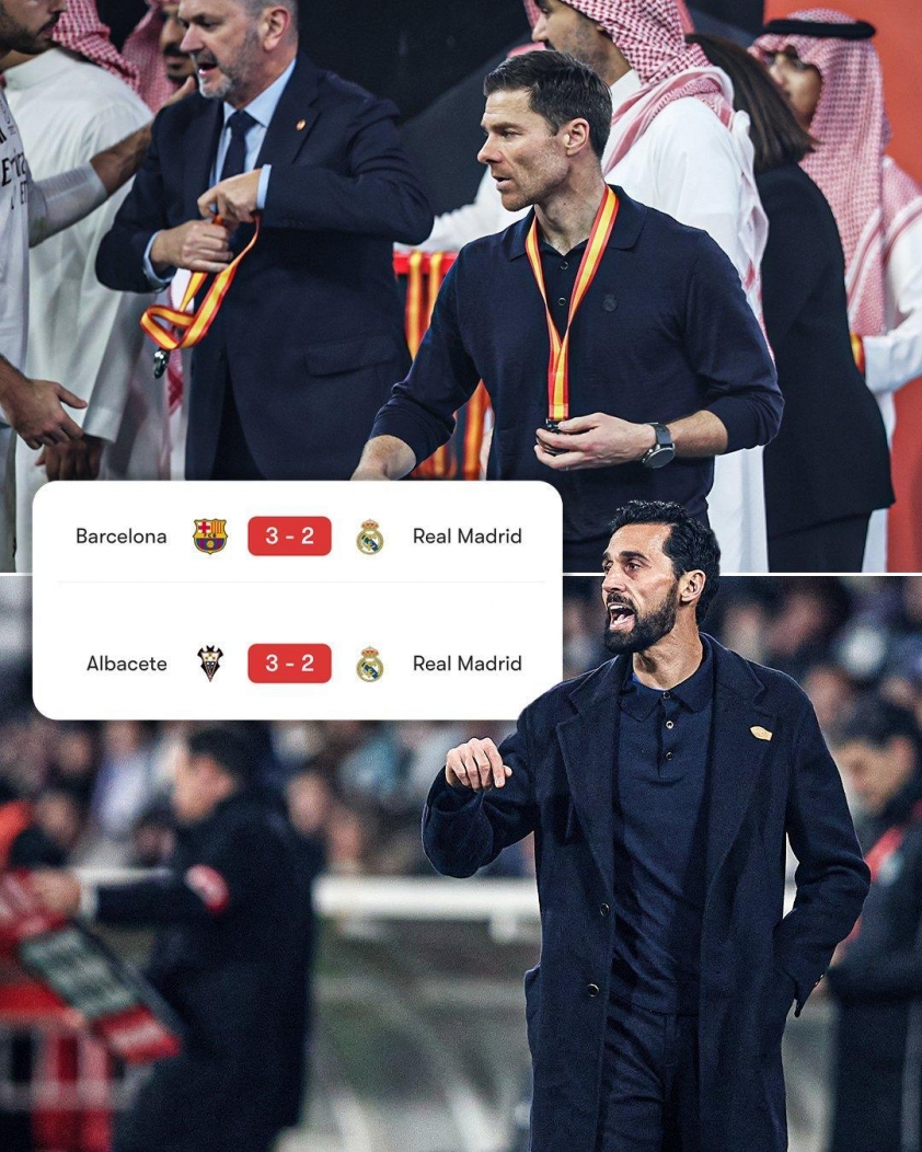 Xabi Alonso và kết quả thất bại 2-3 trước Barcelona.